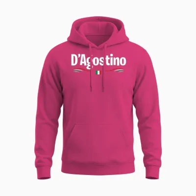 Italy Flag Birthname Italian D'agostino T-Shirt, Black Unisex Hoodie - Heliconia