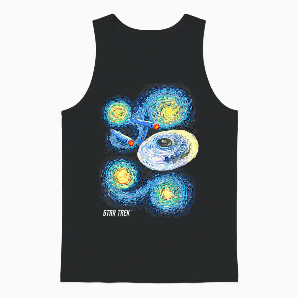 Star Trek Original Series Starry Night Paint Unisex Tank Top in Black