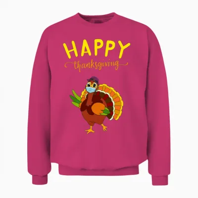 Happy Thanksgiving Funny Thanksgiving Unisex Sweatshirt - Heliconia