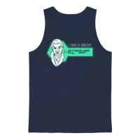 I Had a Dream - Ramanujan Srinivasa Unisex Tank Top - Navy – 1