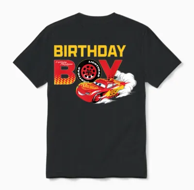 Disney & Pixar's Cars “birthday Boy” Lightning Mcqueen Unisex T-Shirt - Black