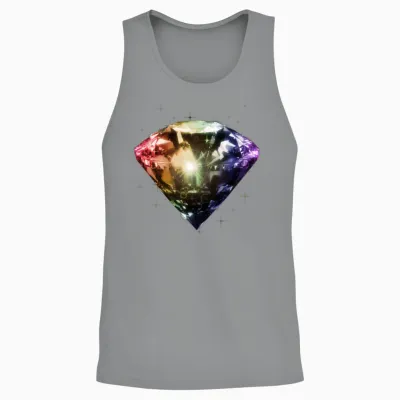 Rainbow Diamond Unisex Tank Top - Sport Grey