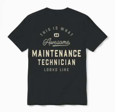 Awesome Maintenance Technician Unisex T-Shirt - Black