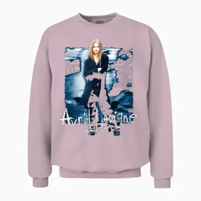 Official Avril Lavigne Let Go T-Shirt, Black Unisex Sweatshirt - Light Pink