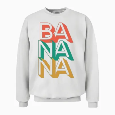 Retro Banana Unisex Sweatshirt - White