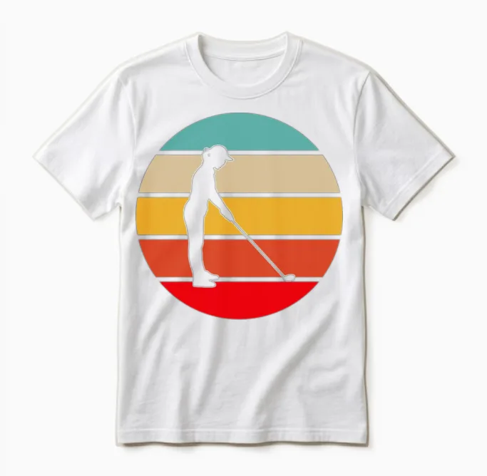 Golf Retro Unisex T-Shirt in White