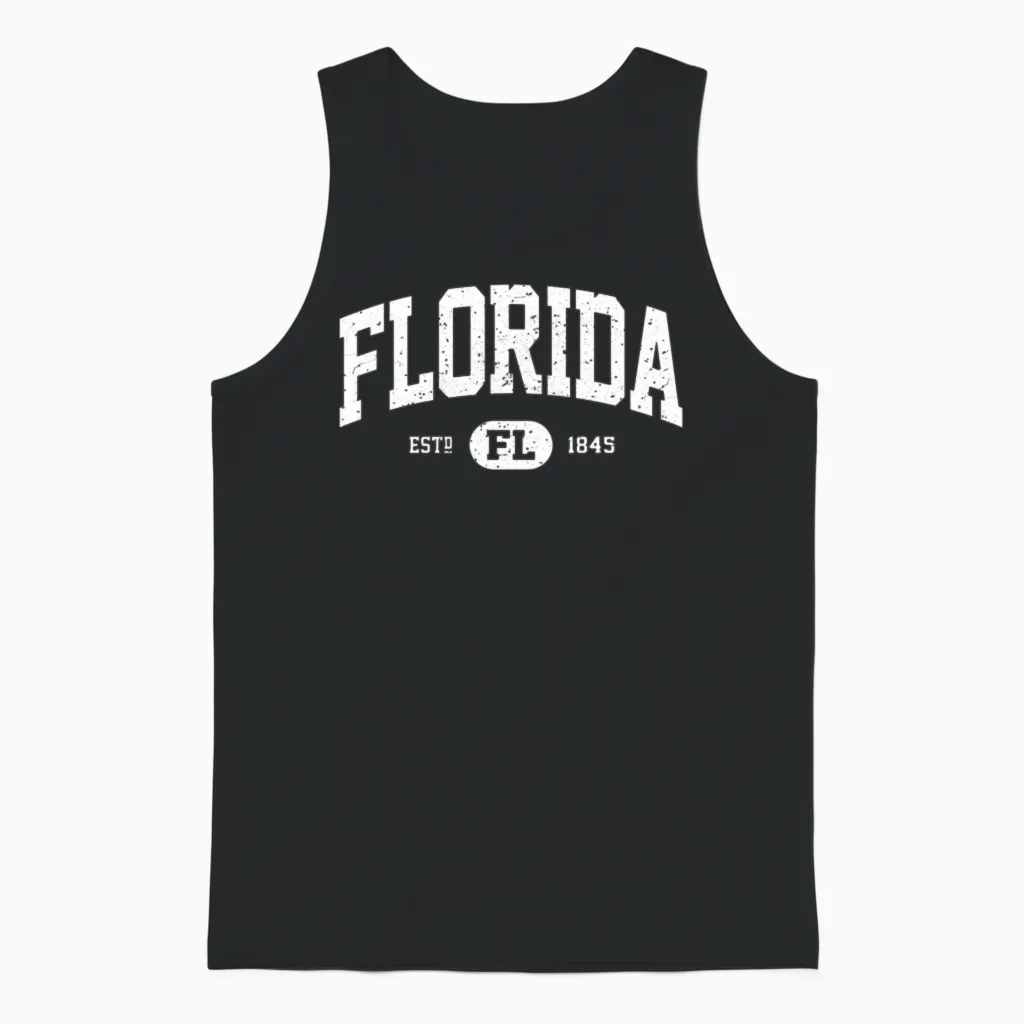 Florida Retro Vintage Florida Unisex Tank Top - Black
