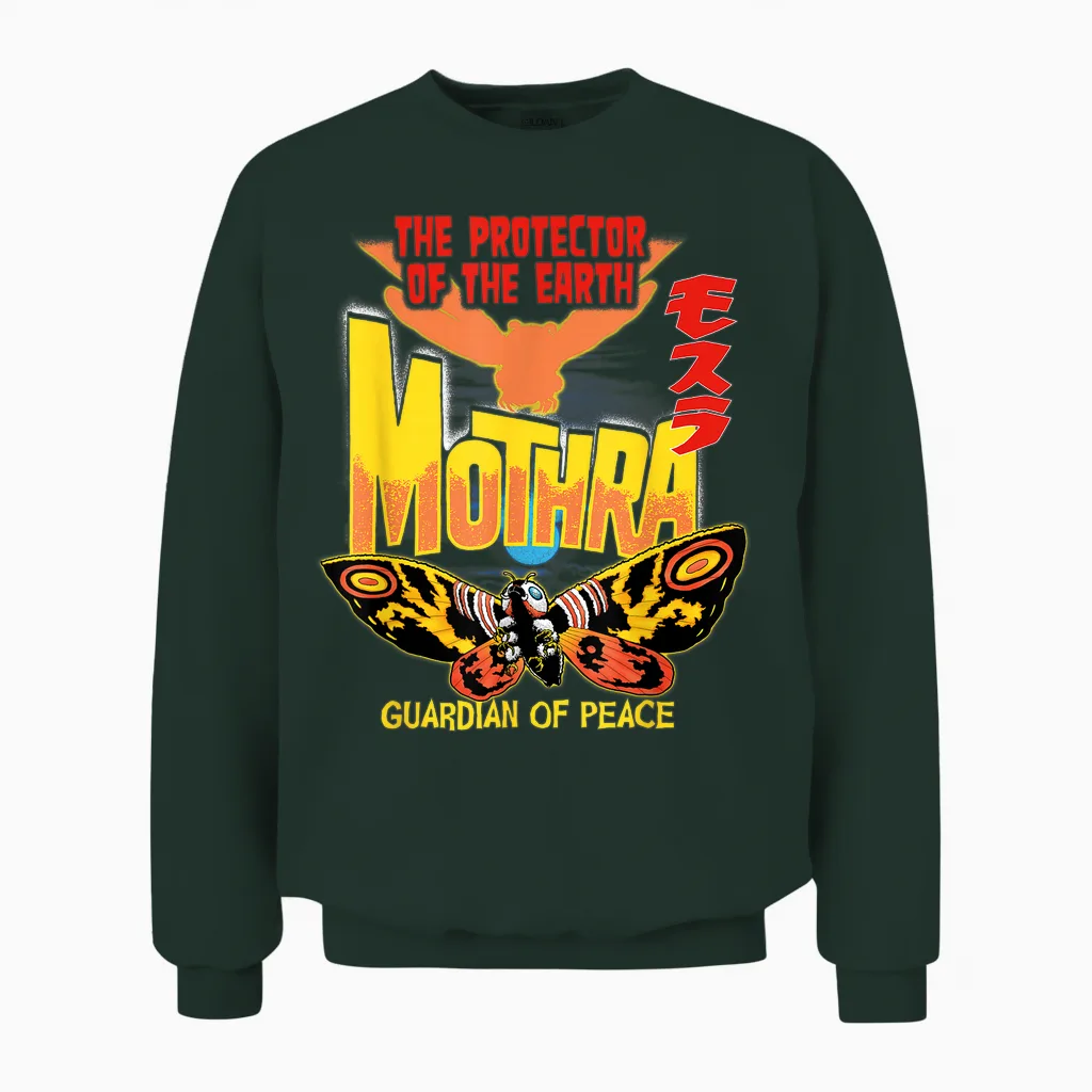 Godzilla Mothra Guardian of Peace Unisex Sweatshirt in Forest