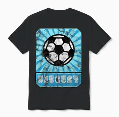 Uruguay Soccer Retro Unisex T-Shirt - Black