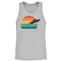 Retro Ufo Unisex Tank Top - Ash – 2