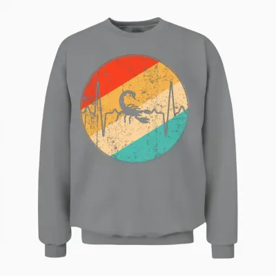 Cancer Retro Heartbeat Unisex Sweatshirt - Sport Grey