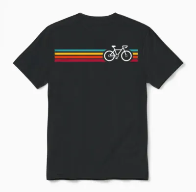 Bicycle Retro Unisex T-Shirt - Black
