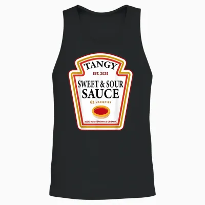 Tangy Sweet and Sour Sauce Group Condiment Halloween Costume Unisex Tank Top - Black