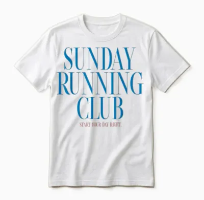 Sunday Running Club, Jogging, Sport, Gesundheit Unisex T-Shirt - White