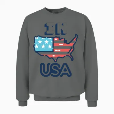 In, Usa, Indiana Unisex Sweatshirt - Graphite Heather