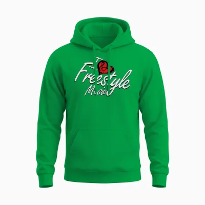I Love Freestyle Music Unisex Hoodie - Irish Green