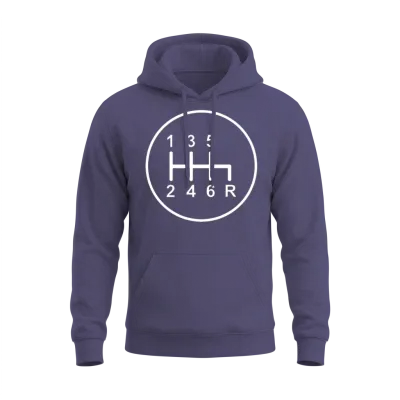 Speed Manual Transmission 6-Speed Gear Stick Unisex Hoodie - Heather Sport Dark Navy