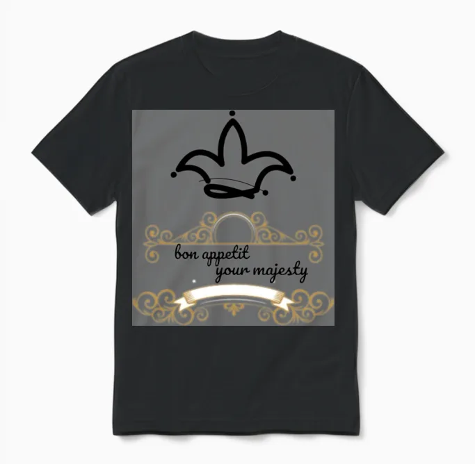 Royal Design Unisex T-Shirt in Black