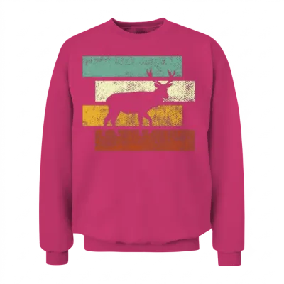 Deer Retro Unisex Sweatshirt - Heliconia