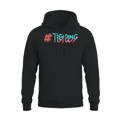 Trending Now Hashtag Unisex Hoodie - Black