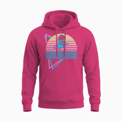 Astronaut Retro Unisex Hoodie - Heliconia