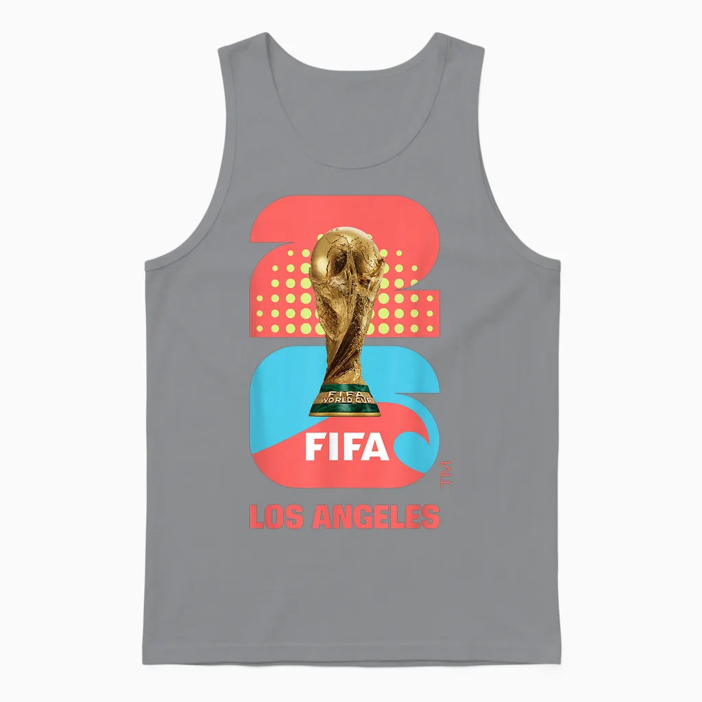 Fifa World Cup26 Los Angeles Trophy Color Unisex Tank Top in Sport Grey