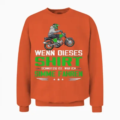Lustiger Simme Spruch Simsonfahrer Moped Unisex Sweatshirt - Orange