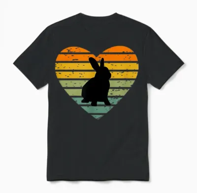 Ich Liebe Hasen Häschen Hasenfan Kaninchen Ostern Osterhase Unisex T-Shirt - Black