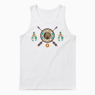 Native American 1 Unisex Tank Top - White