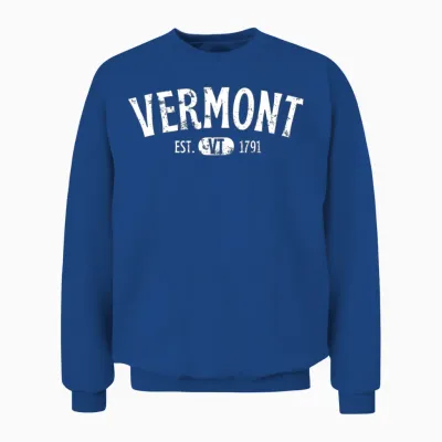 Vermont Retro Vintage Vt Unisex Sweatshirt - Royal