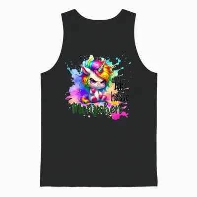 Ich Hasse Menschen Unisex Tank Top - Black