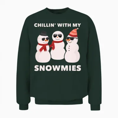 Chillin' with My Snowmies Unisex Sweatshirt - Forest