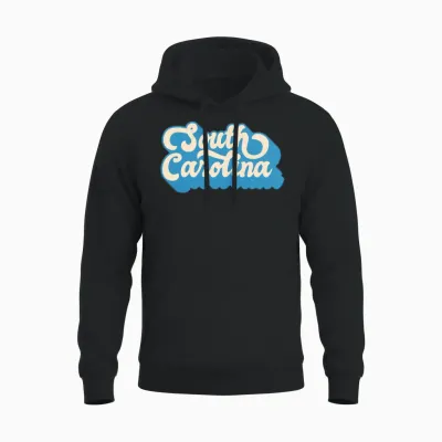 South Carolina Retro Unisex Hoodie - Black