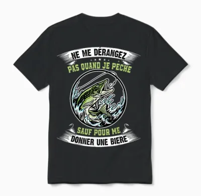 Predatory Fishing, Gift for Pike Fisherman T-Shirt, Black Unisex T-Shirt - Black