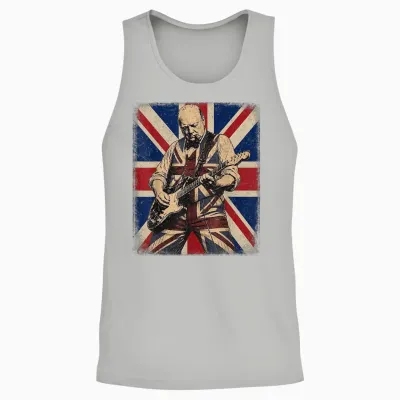 Drapeau Britannique Vintage Boss Winston Churchill Jouant De La Guitare Unisex Tank Top - Ash