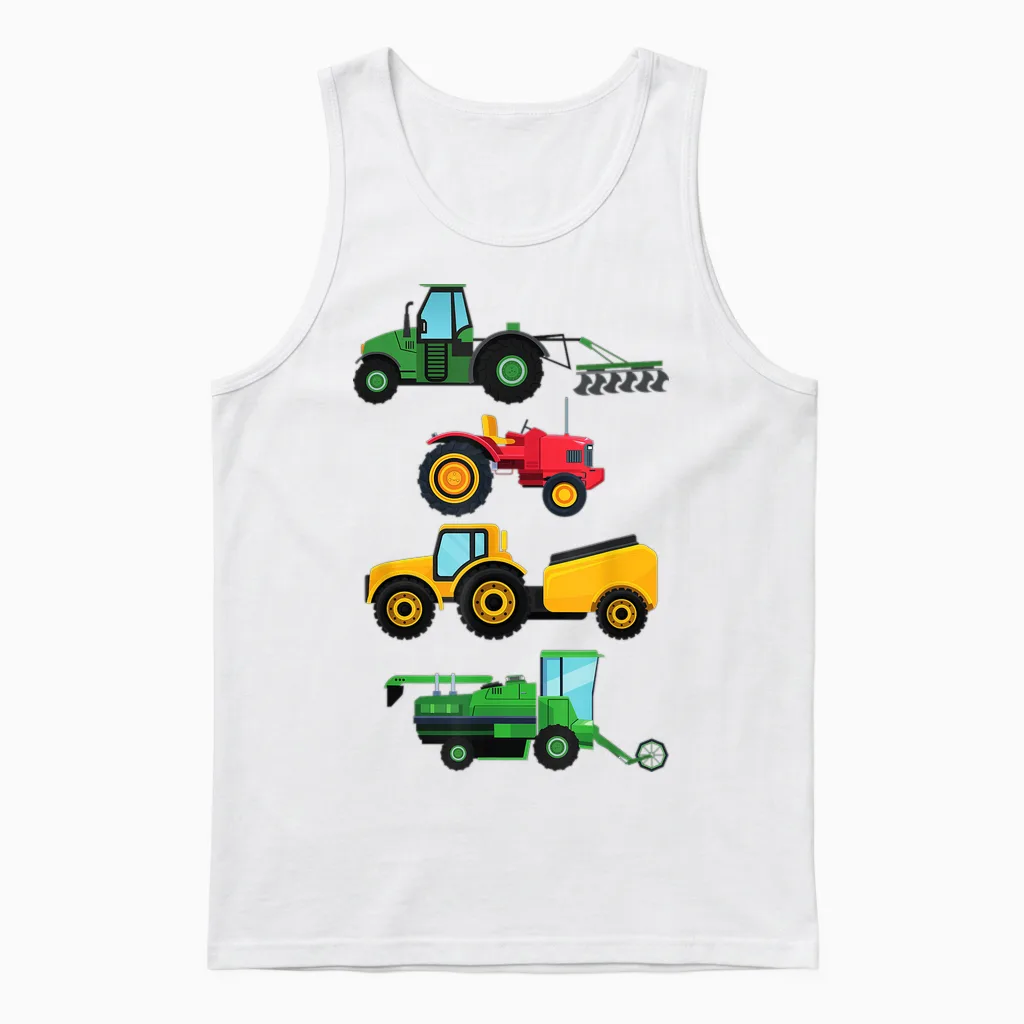 4 Traktoren & Landmaschinen Mähdrescher Jungen Geschenk Unisex Tank Top in White