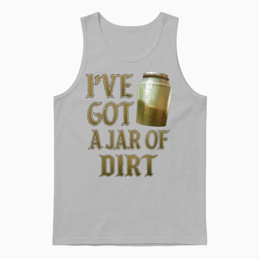 Disney Pirates of the Caribbean I've Got a Jar of Dirt T-Shirt Small Unisex Tank Top in Ash