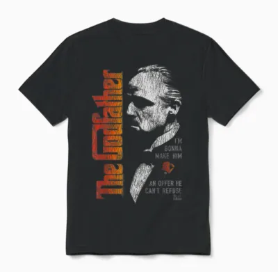 The Godfather Don Vito Corleone Movie Quote Unisex T-Shirt - Black