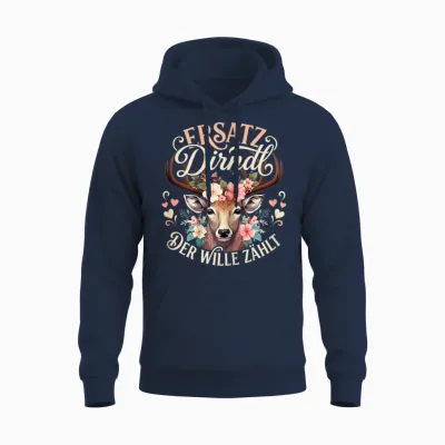 Passend Für Oktoberfest T-Shirt Damen Trachtenshirt Dirndl Unisex Hoodie - Navy