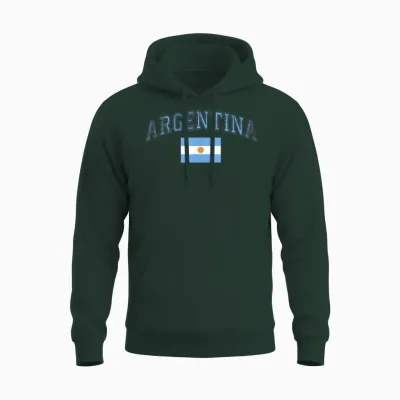 Argentina Flag Vintage Men Women Unisex Hoodie - Forest