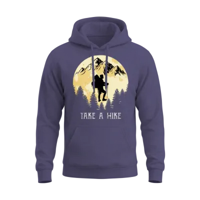 Take a Hike Wanderlust Hiking Unisex Hoodie - Heather Sport Dark Navy