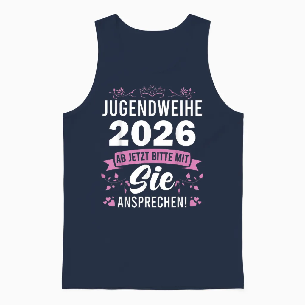 Jugendweihe 2026 Mädchen Junge Unisex Tank Top in Navy