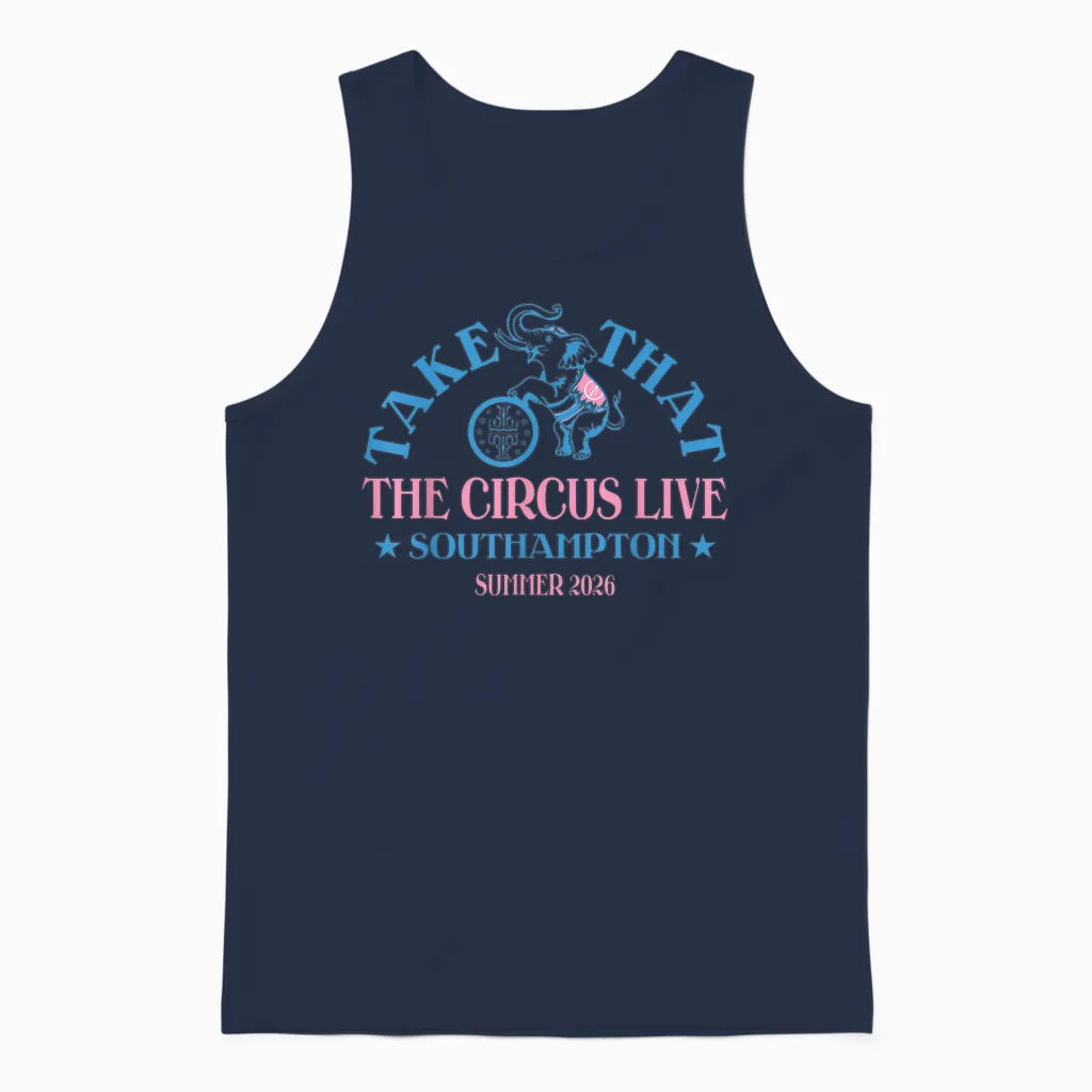 Take That the Circus Live South Hampton Unisex Tank Top in Navy