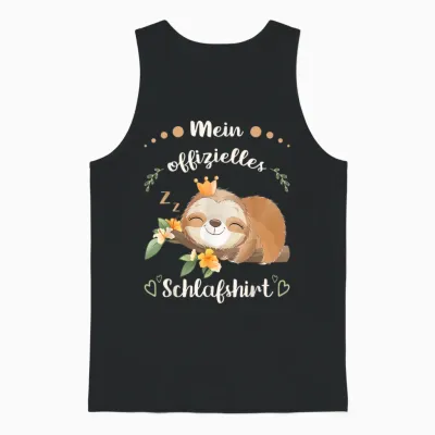 My Official Sleep Shirt Women's Sloth Pyjama Shirt T-Shirt, Black Unisex Tank Top - Black