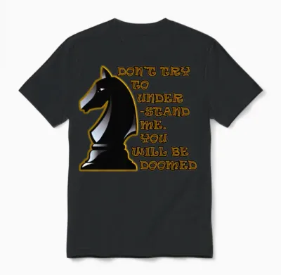 Alpha Chess Knight Unisex T-Shirt - Black