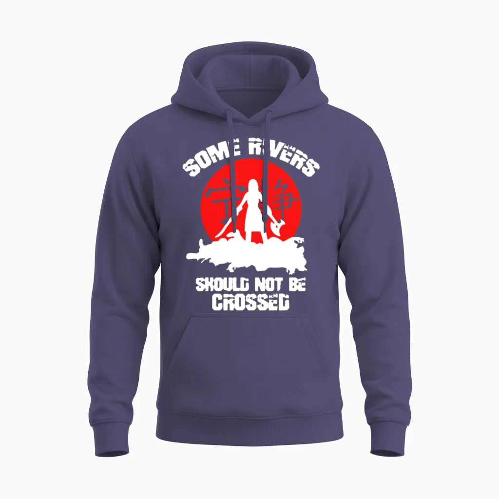 Some Rivers Should Not Be Crossed Unisex Hoodie in Heather Sport Dark Navy