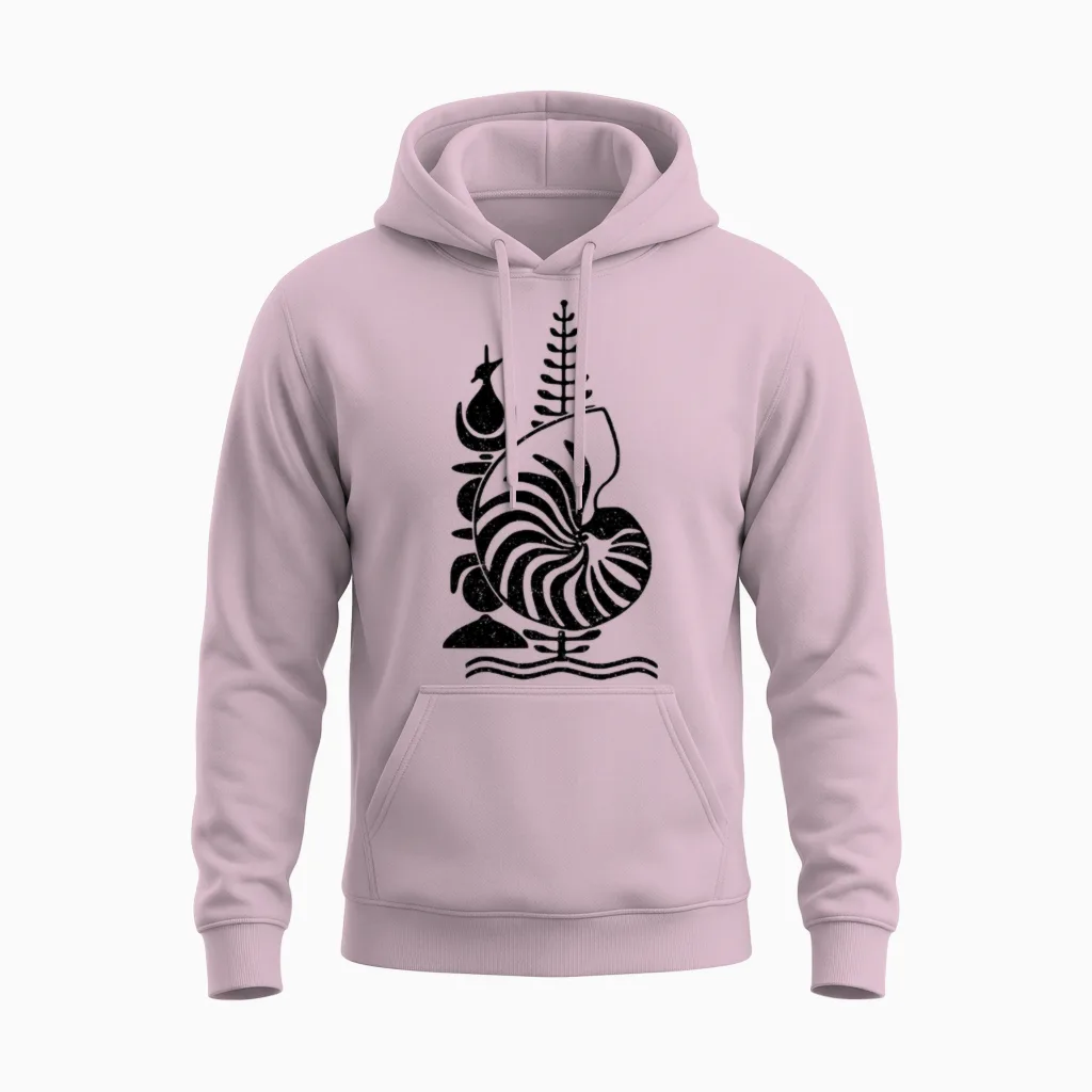 Drapeau Du Symbole De La Calédonie Manche Longue Unisex Hoodie in Light Pink