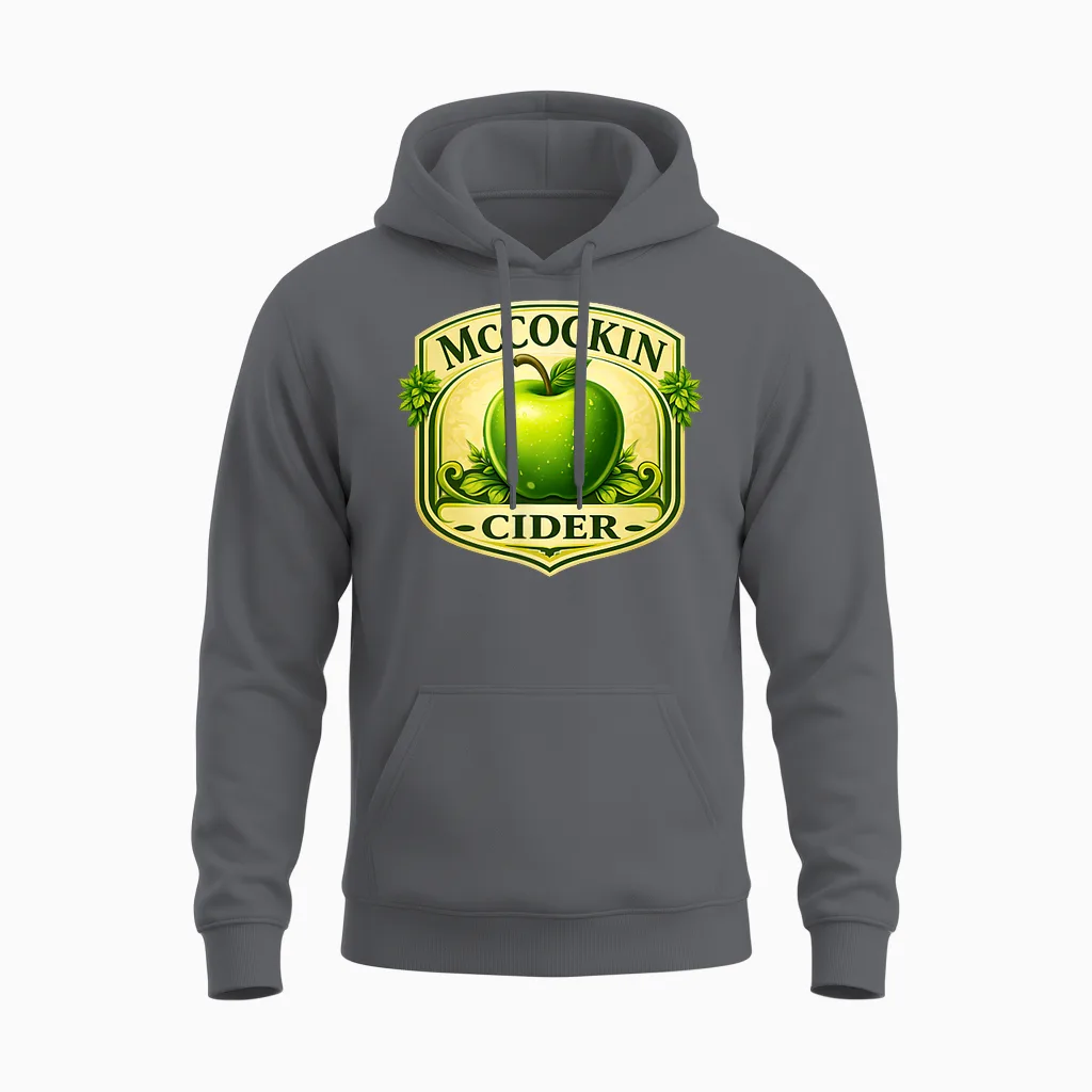 Mccockin Cider St Patrick’s Day Edition Irish Double Sided Unisex Hoodie in Charcoal