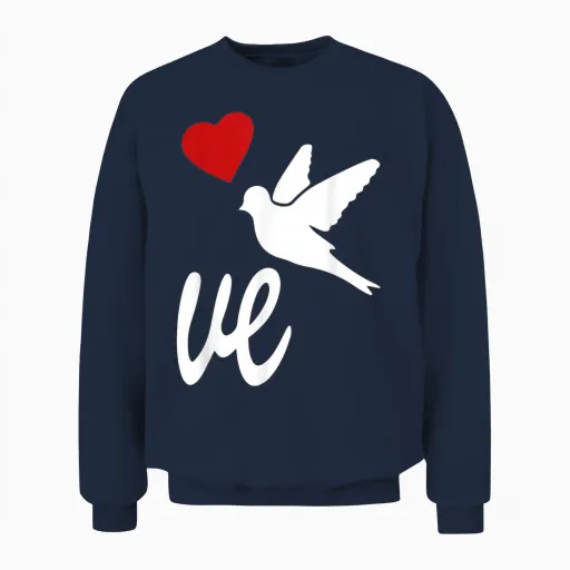 Ensemble Couple Assortis Amour Gauche Droite St Valentin Unisex Sweatshirt - Navy