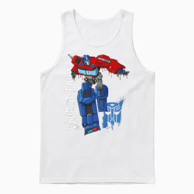 Transformers Optimus Prime Unisex Tank Top - White